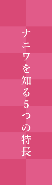 ナニワを知る5つの特長